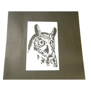 5x8 inch stencil Owl Bird Animal Outdoors Halloween Stencil for Drawing Painting